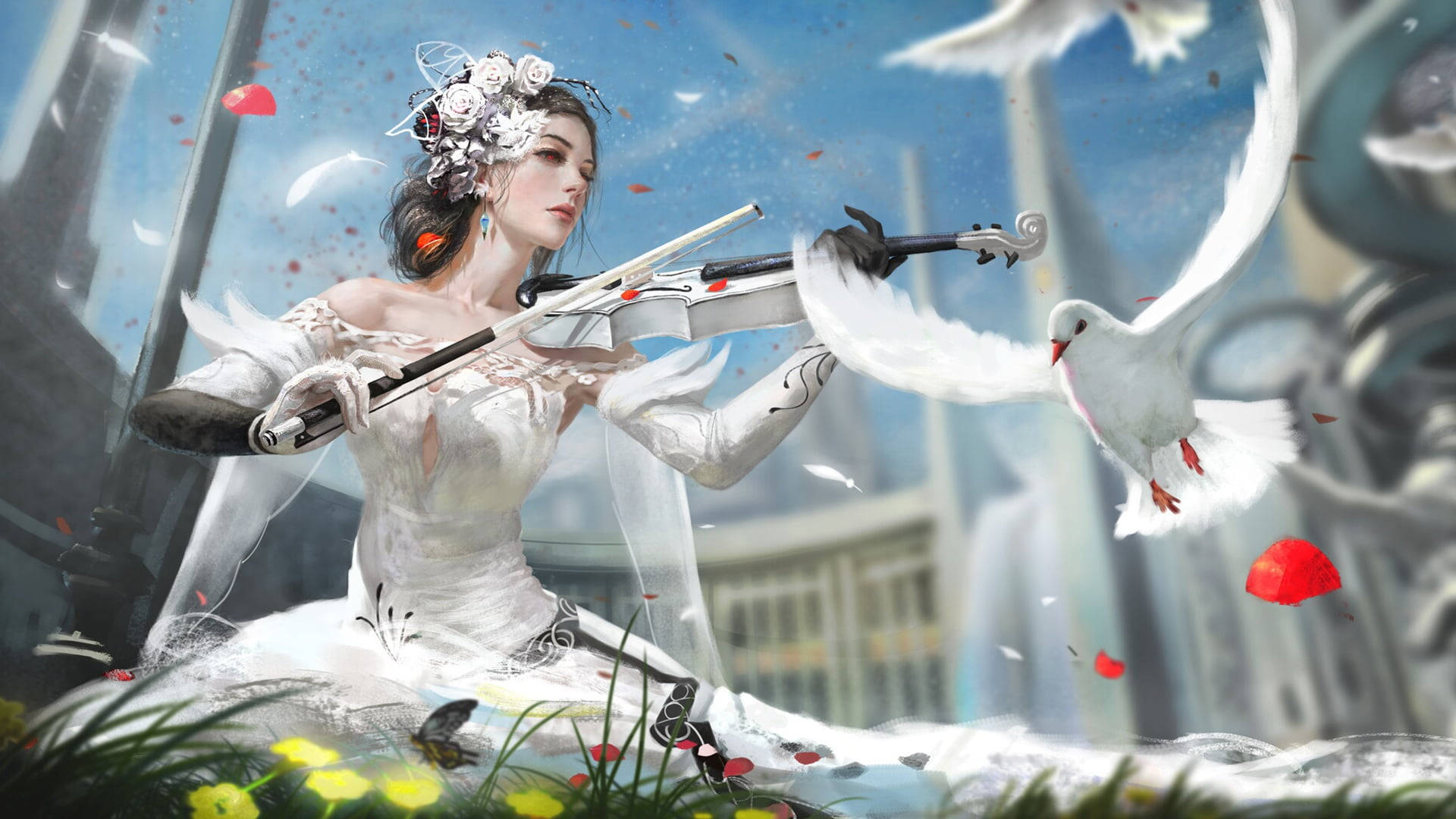 White Dove Digital Art Wallpaper