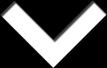 White Downward Arrow PNG