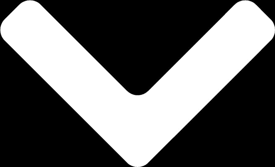 White Downward Arrow Graphic PNG