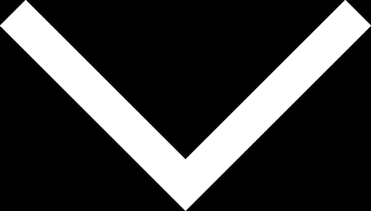 White Downward Arrow Graphic PNG