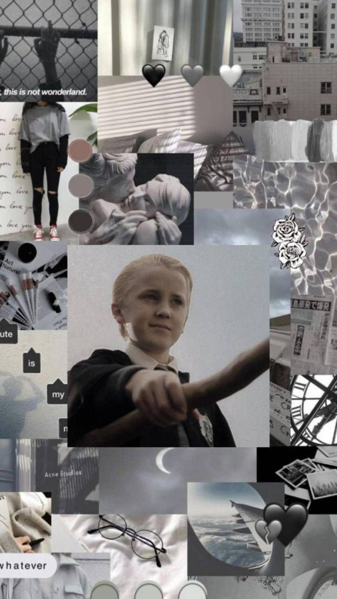 White Draco Malfoy Aesthetic Background