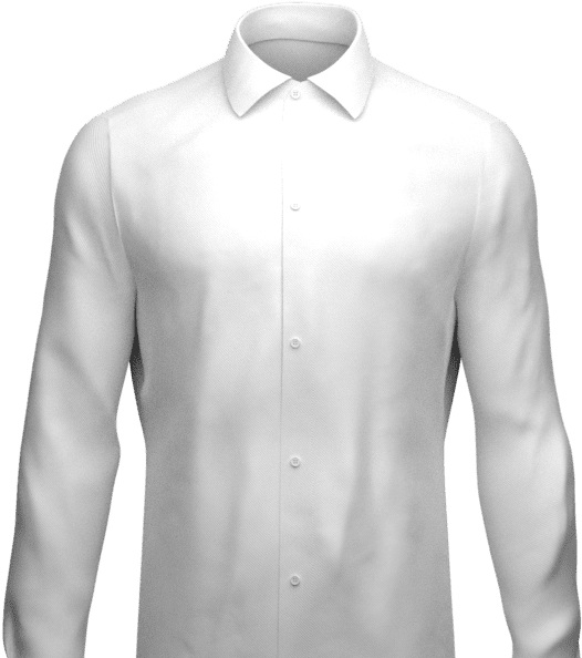 White Dress Shirt Product Display PNG
