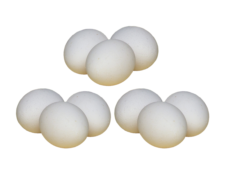 White Eggs Arrangement PNG