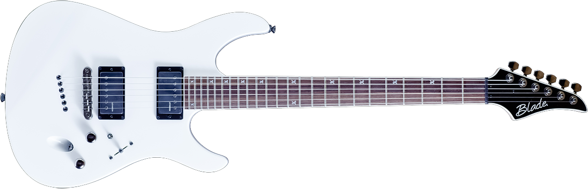 White Electric Guitar Blade Model PNG