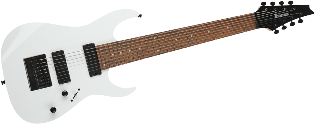 White Electric Guitar Ibanez Model PNG