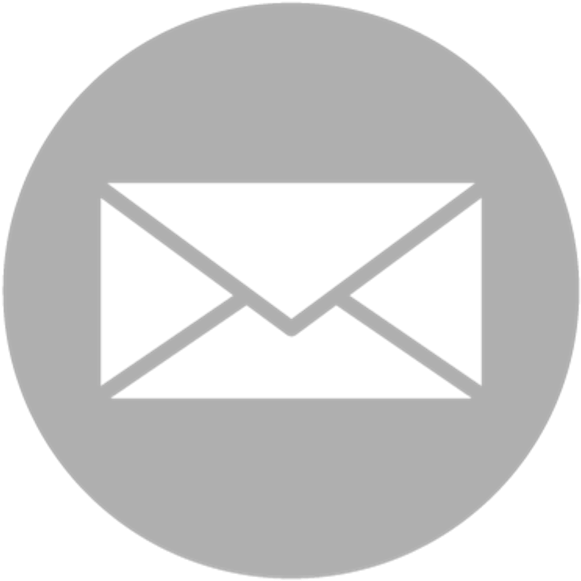 White Email Icon Circle Background PNG