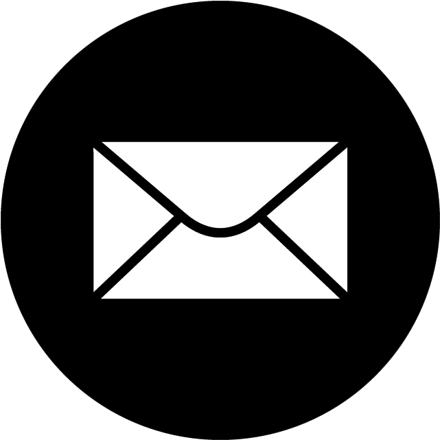 White Email Icon Dark Background PNG