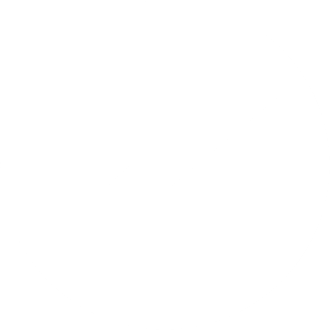 White Email Icon Simple Design PNG