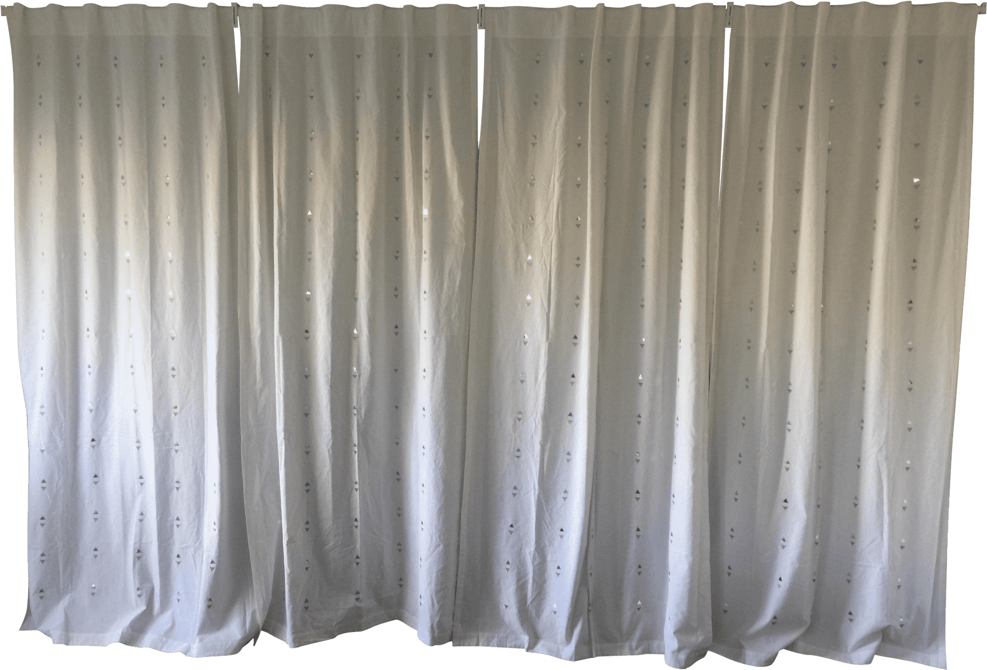 White Embroidered Curtains PNG