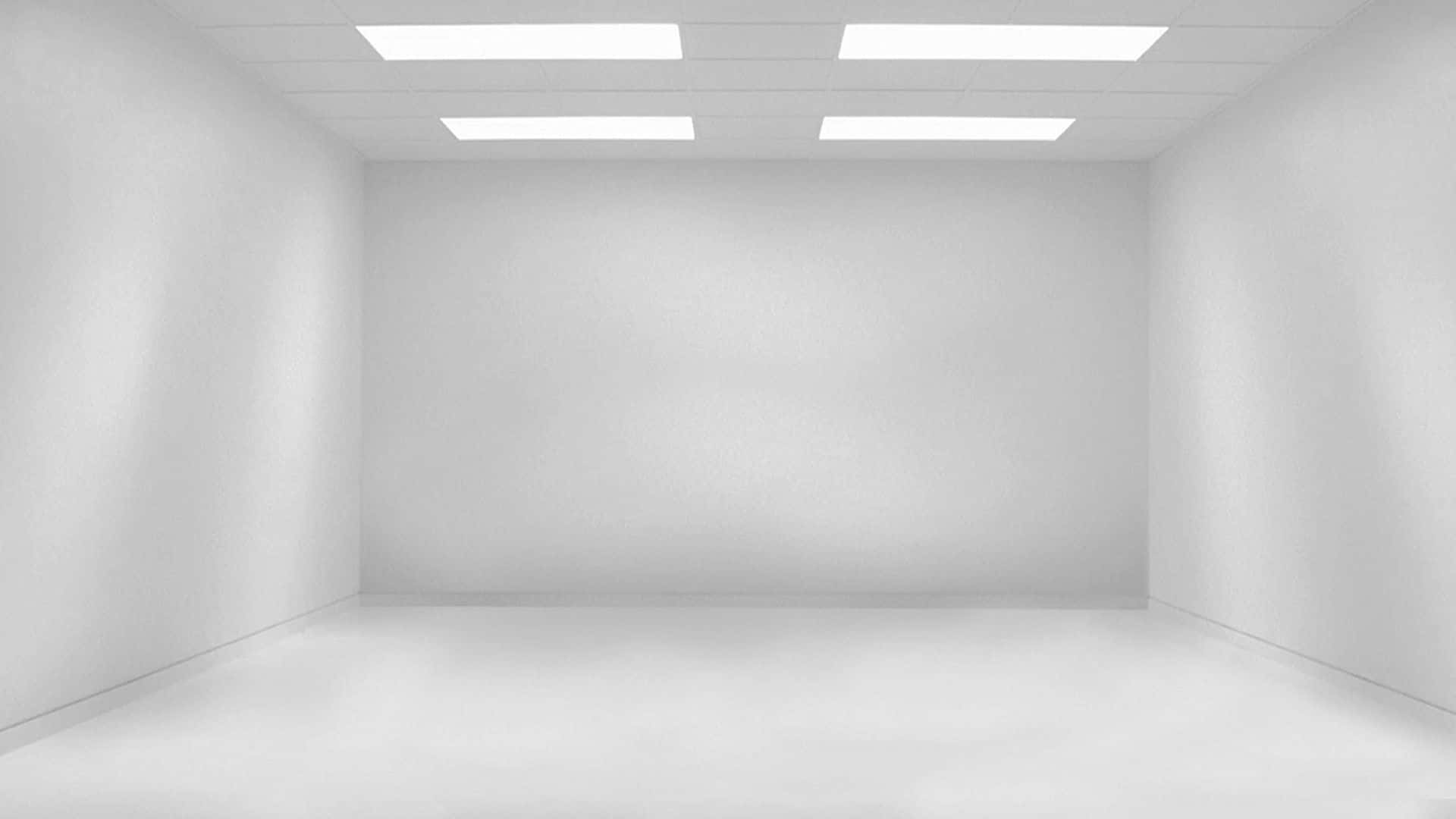 White Empty Room With Four Lights Wallpaper