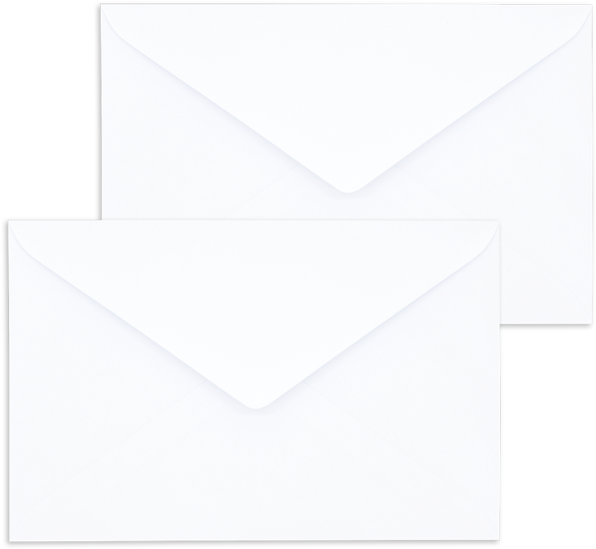 White Envelopes Stacked PNG