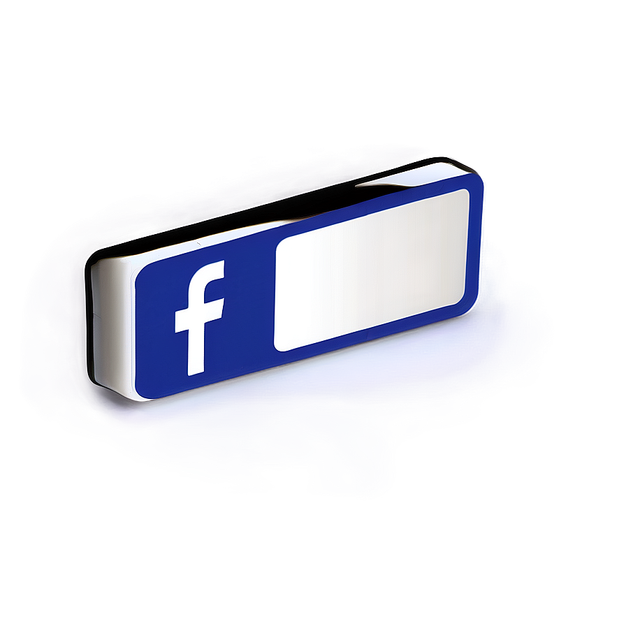 White Facebook 3d Icon Png Het6 PNG