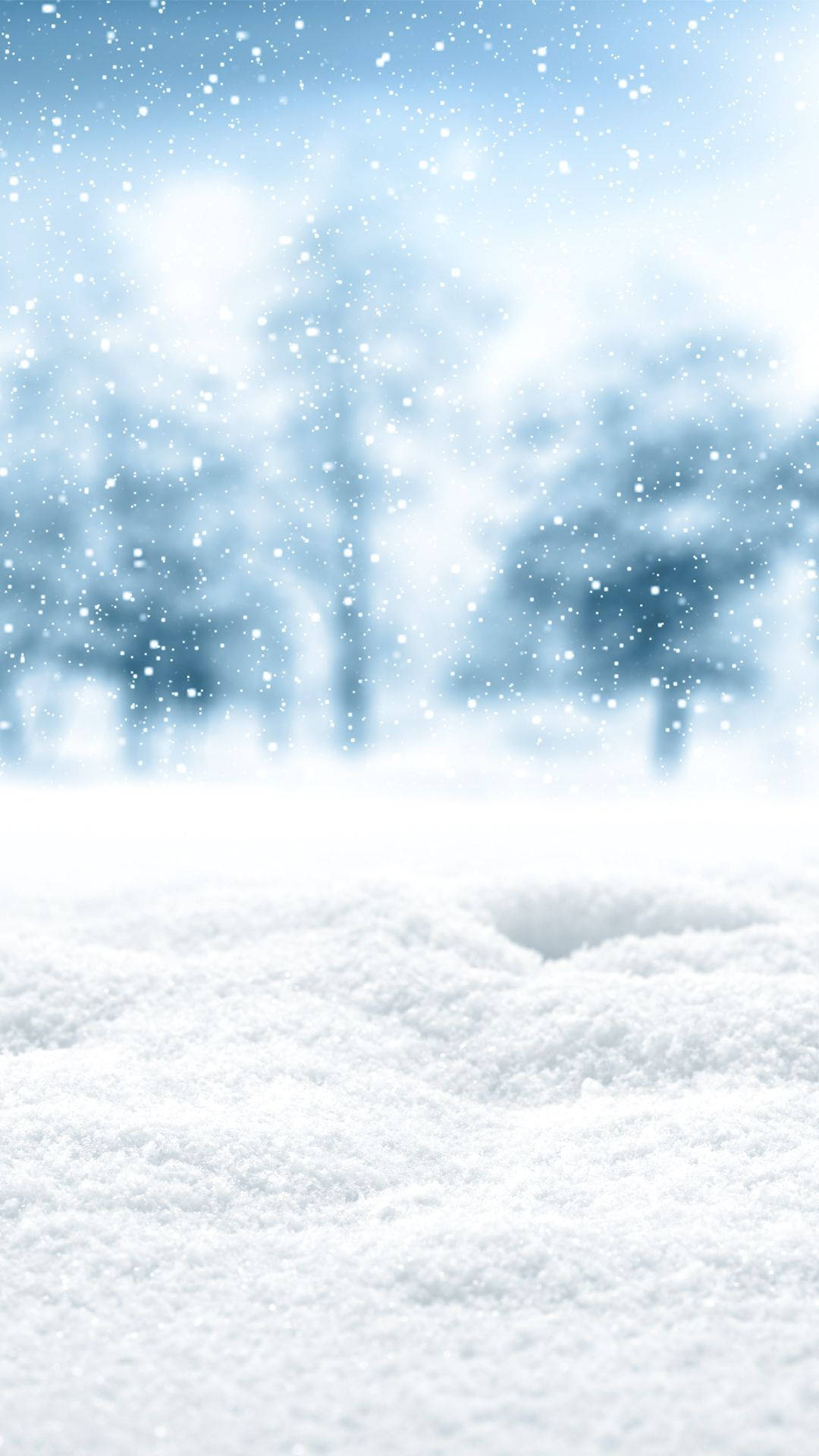 White Falling Snow Winter iPhone Wallpaper
