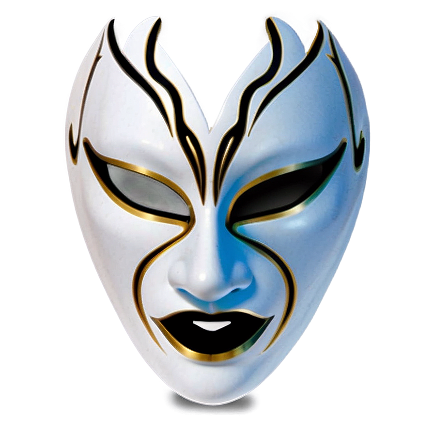 White Fancy Dress Mask Png Qtg19 PNG