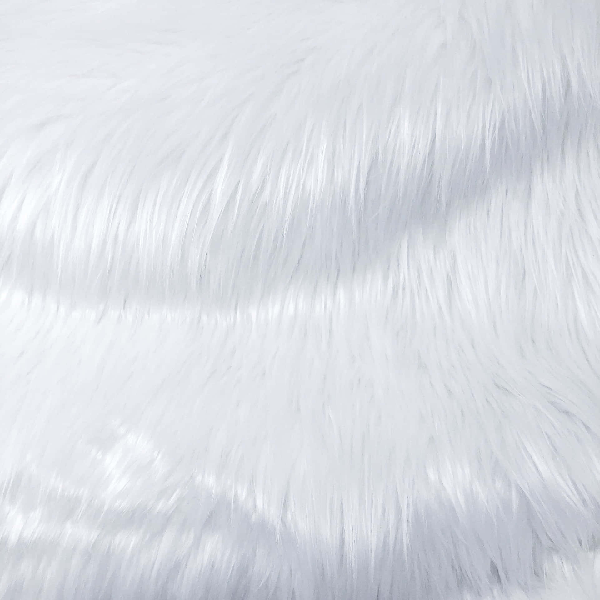 White Faux Fur Texture Wallpaper