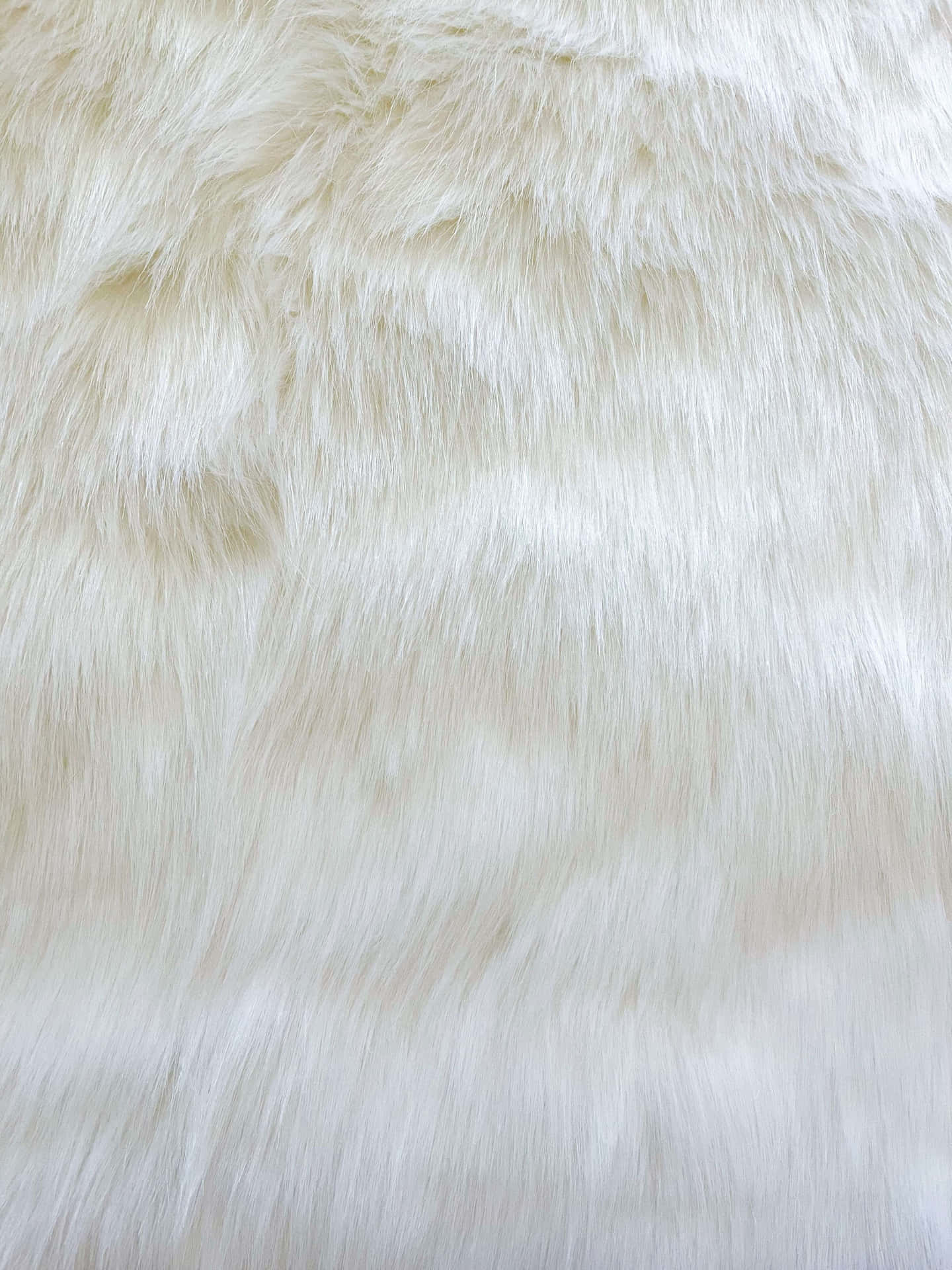 White Faux Fur Texture Wallpaper