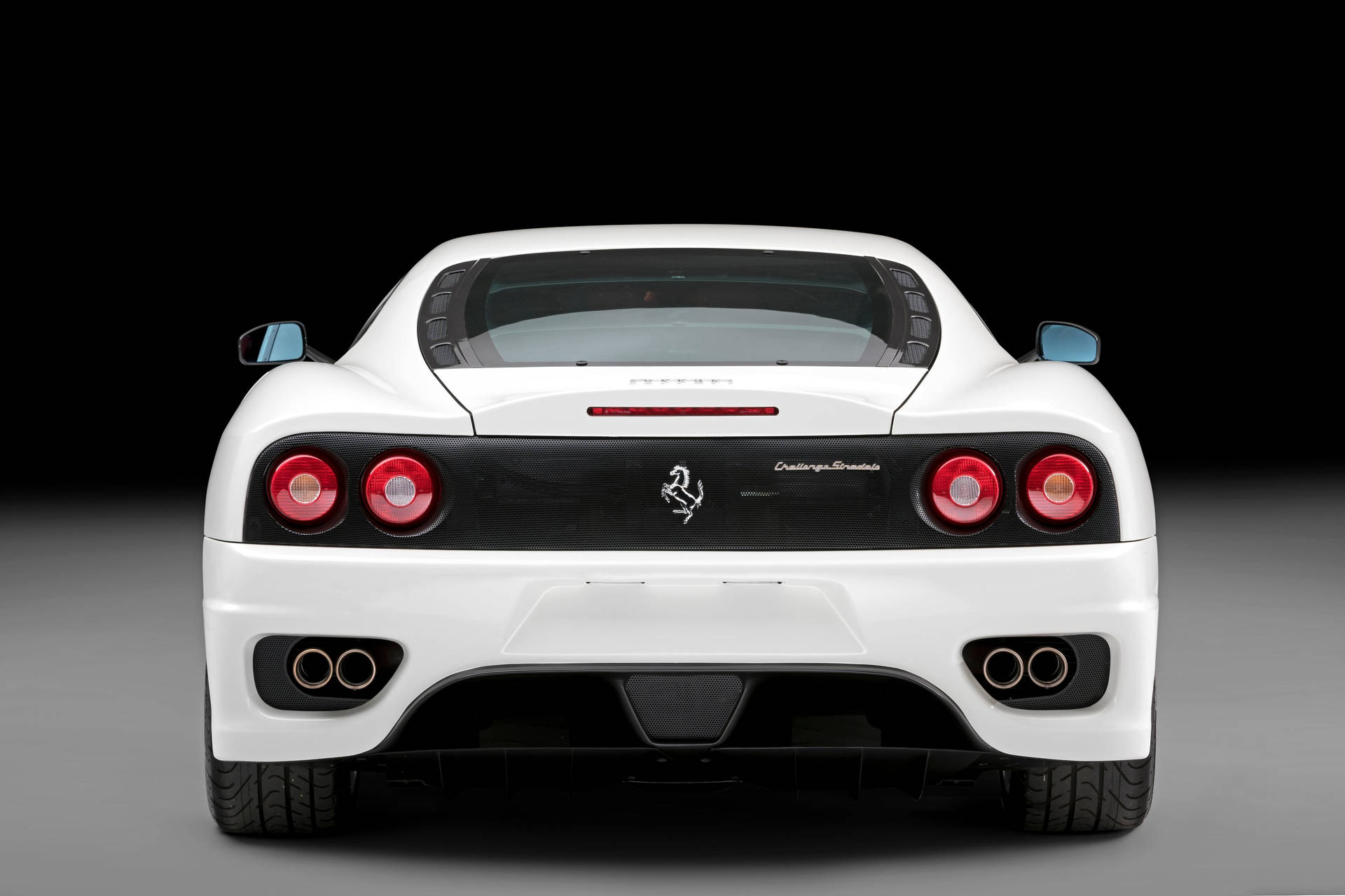 White Ferrari Gorgeous Rear Wallpaper