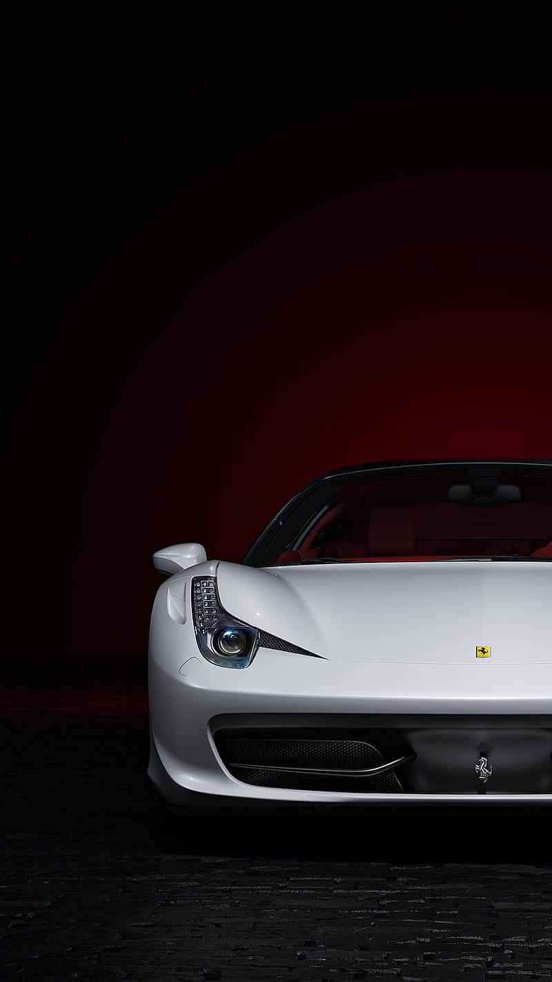 Image   Luxurious White Ferrari iPhone Wallpaper
