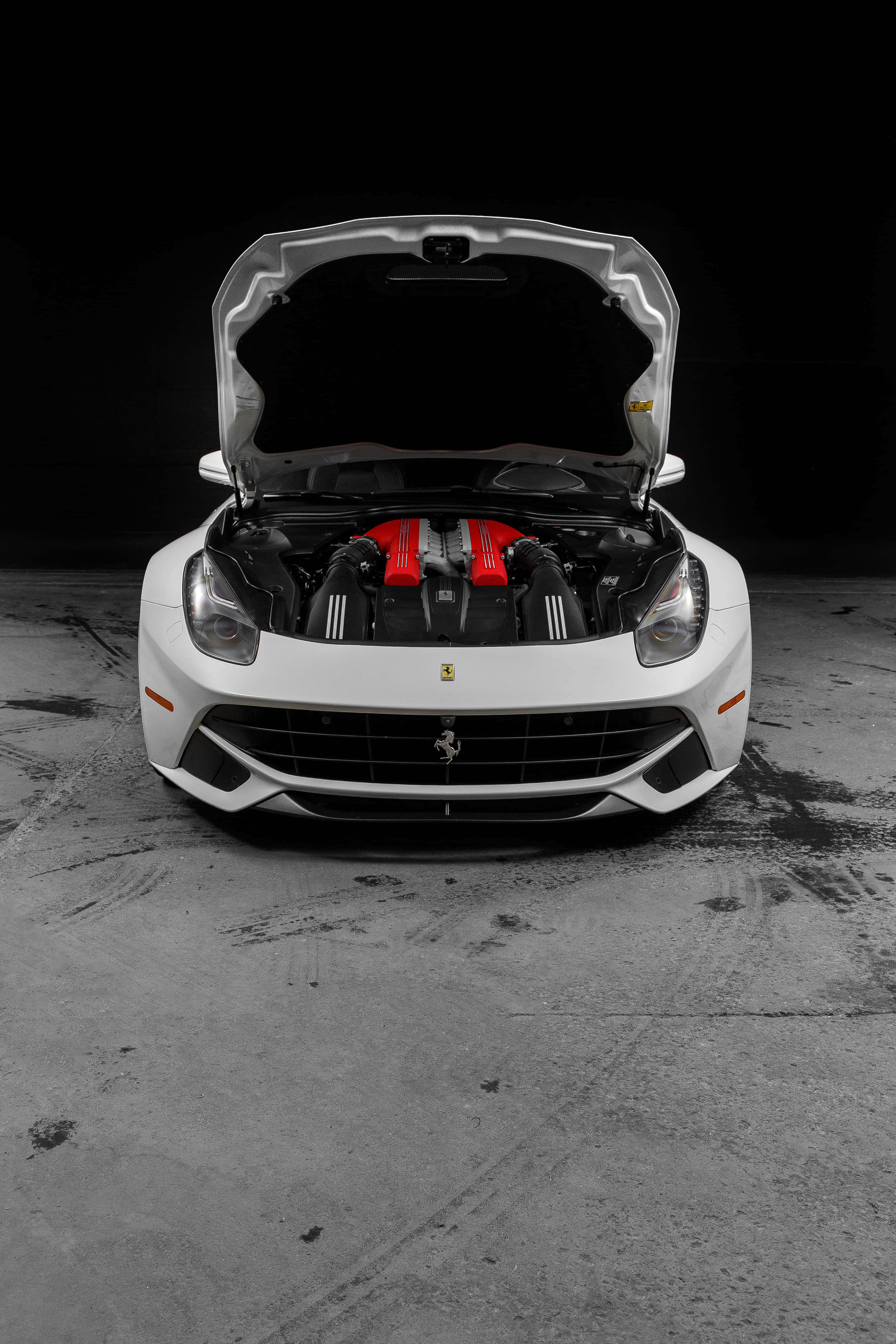 The Ultimate Luxury - White Ferrari iPhone Wallpaper