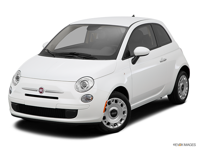 White Fiat500 Side View PNG