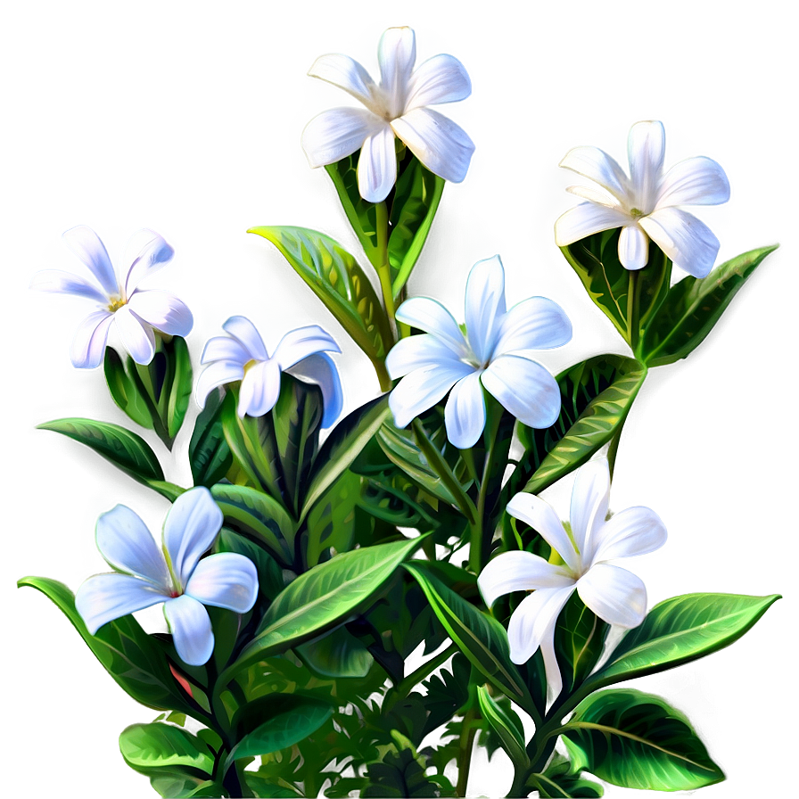 White Flower Bush Png Uho53 PNG