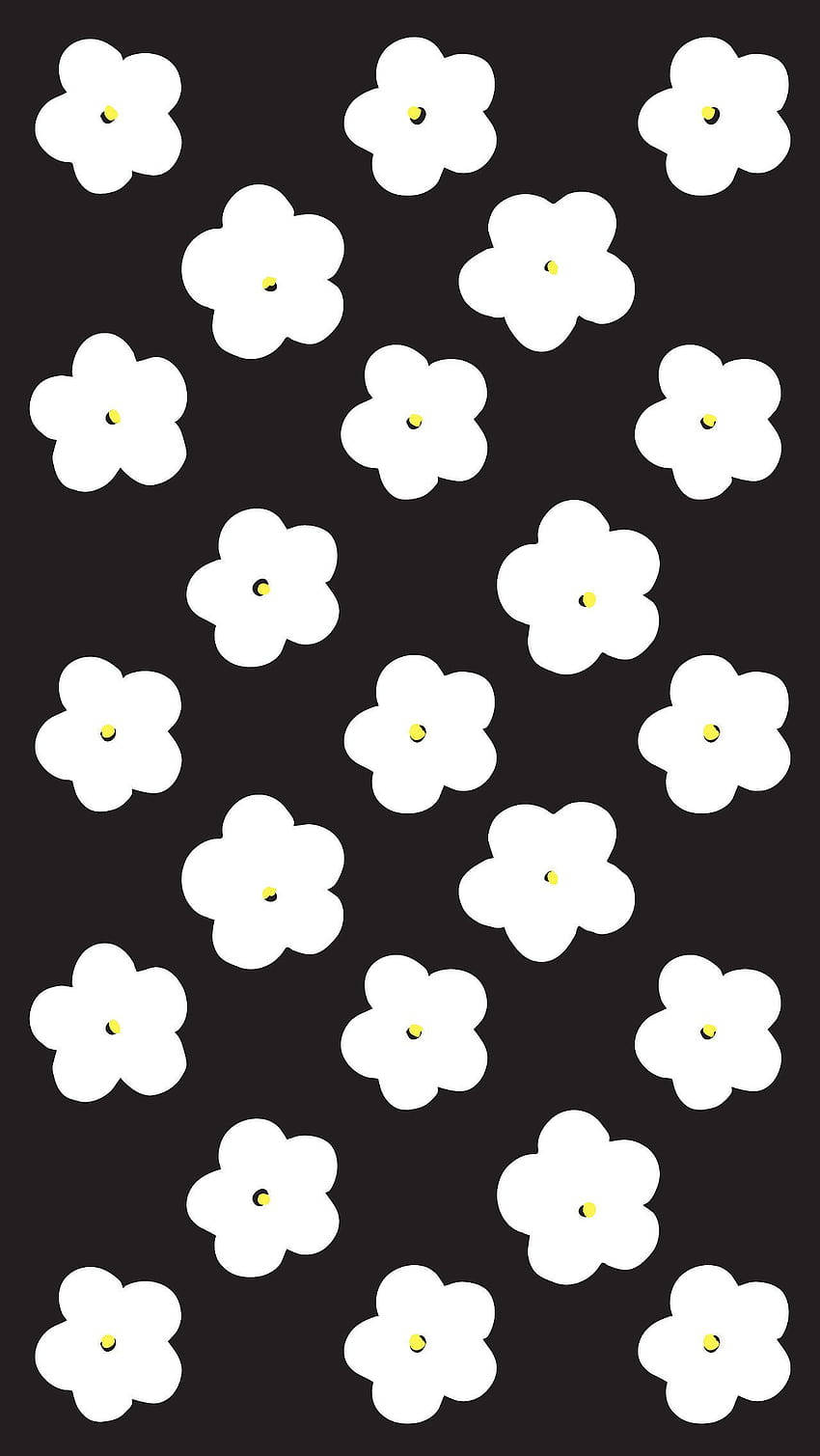 White Flower iPhone Graphic Art Wallpaper
