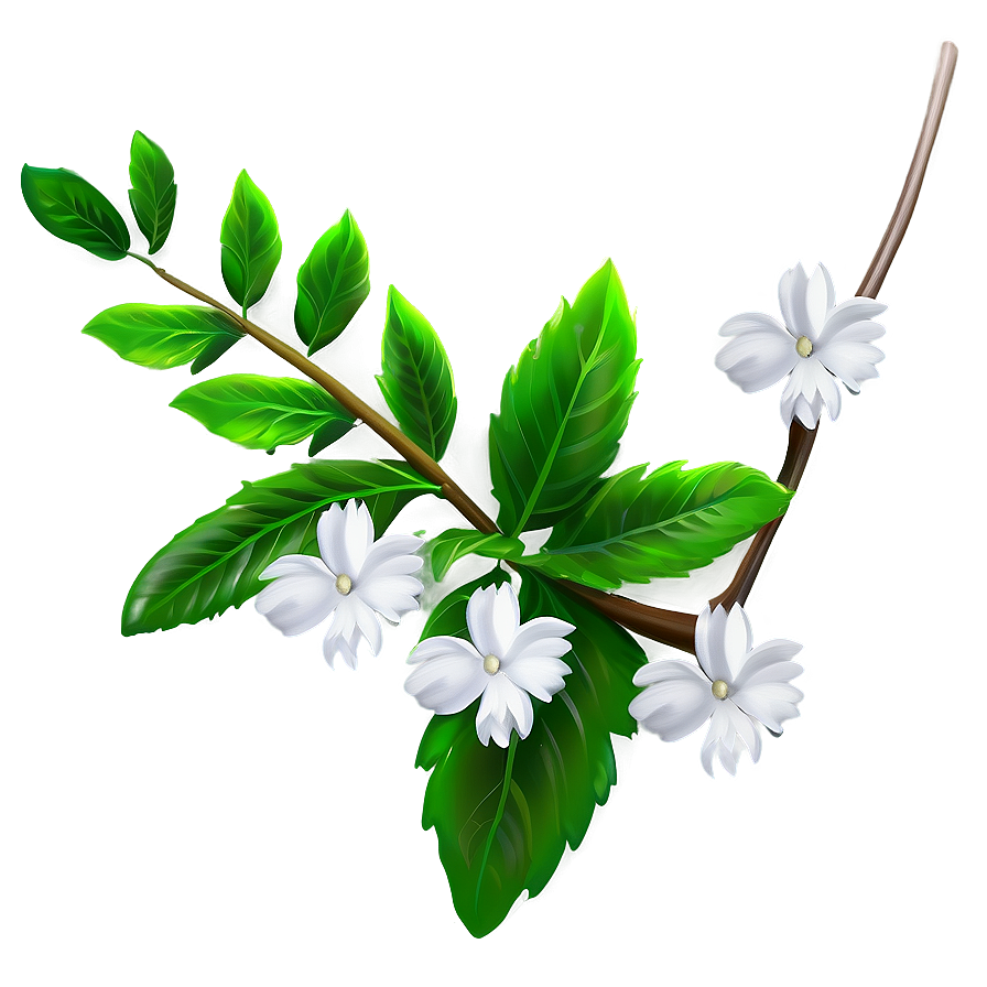 White Flower Theme Png 05242024 PNG