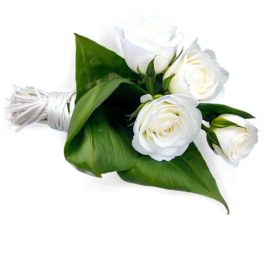 White Flowers Bouquet Wrap Png 98 PNG