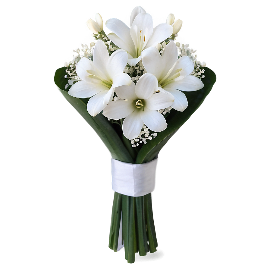 White Flowers Bouquet Wrap Png Xcm63 PNG