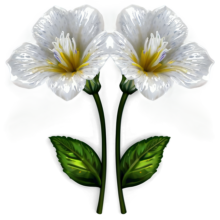 White Flowers Clipart Png 05242024 PNG