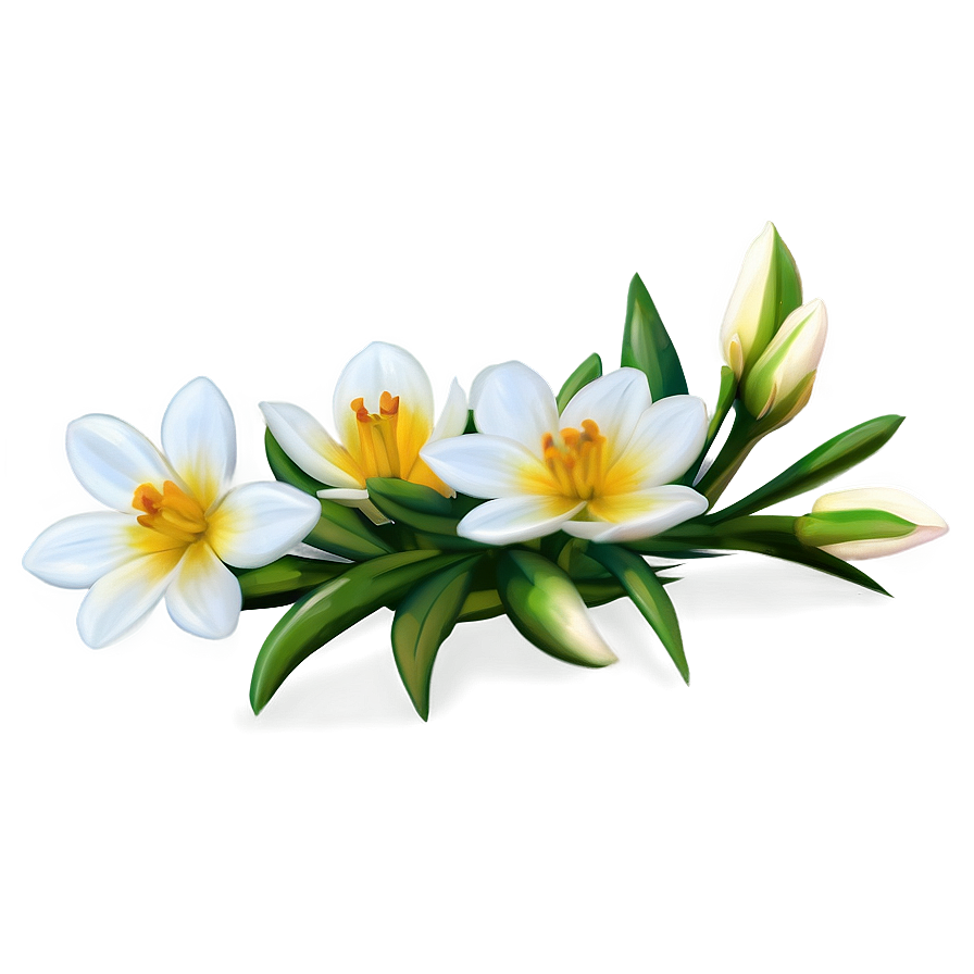 White Flowers In Soft Focus Png 05242024 PNG