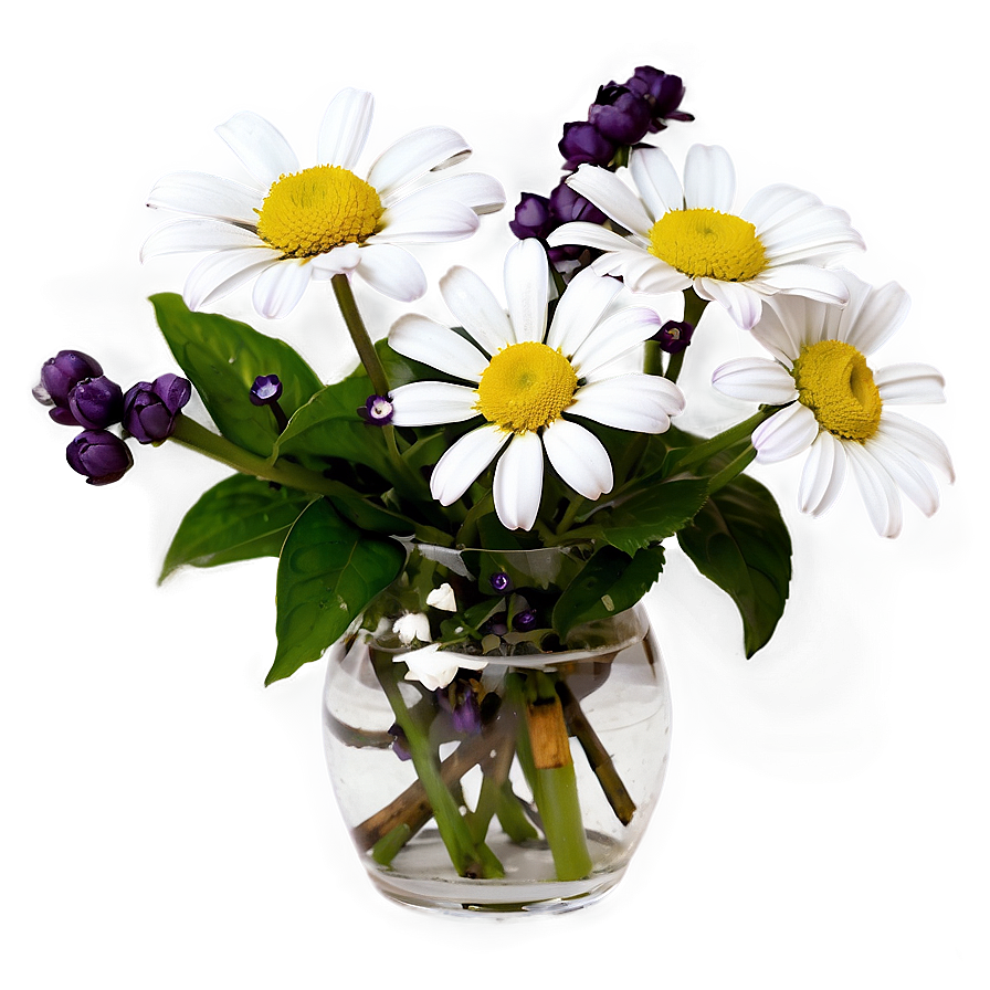 White Flowers In Vase Png Qbi PNG