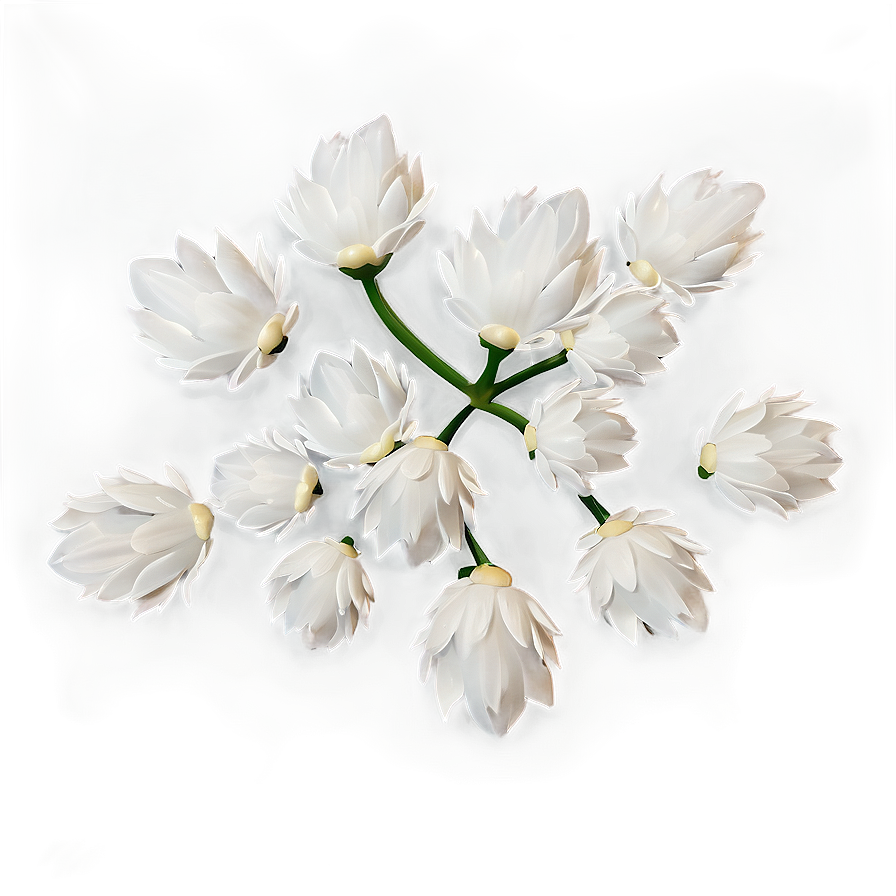 White Flowers Petals Png Ebo PNG