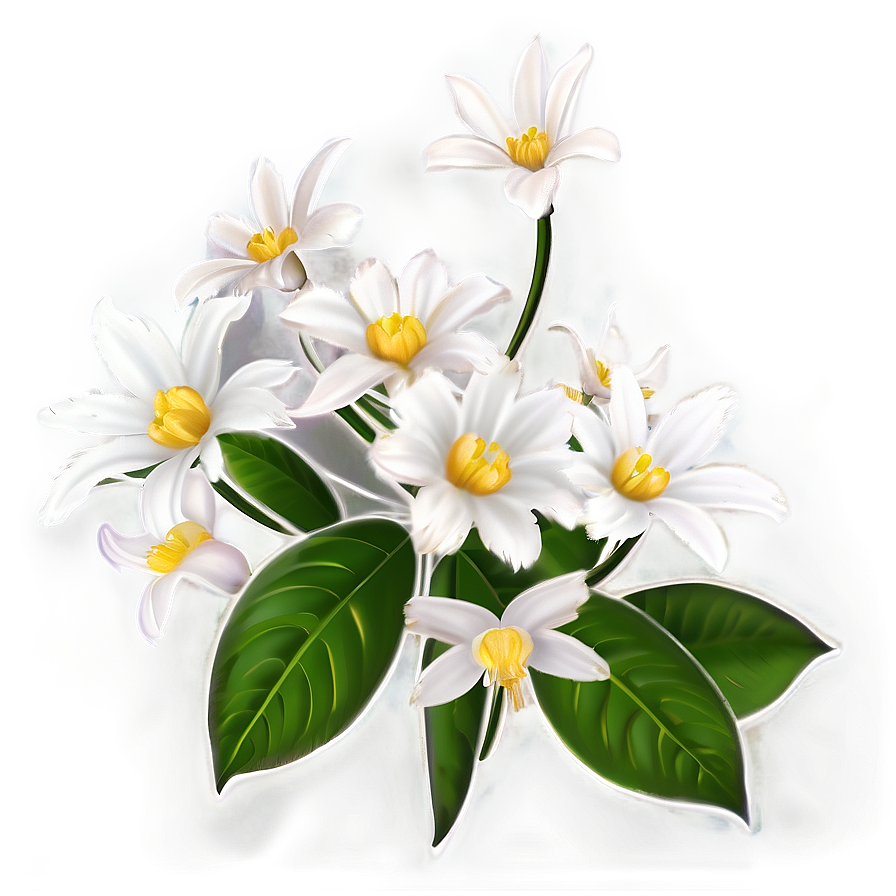 White Flowers Under Sunlight Png Cpb48 PNG