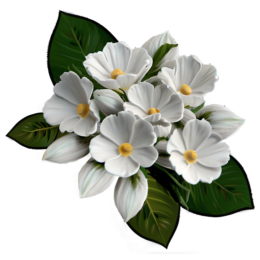 White Flowers Wedding Decor Png 64 PNG