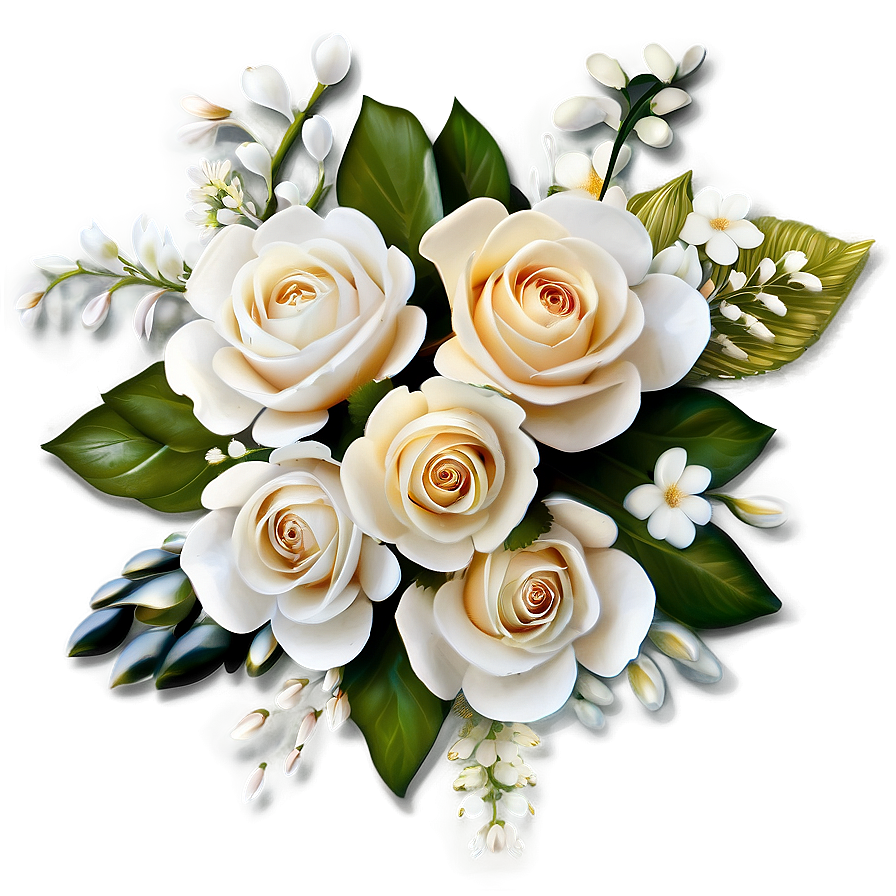 White Flowers Wedding Decor Png Rdt27 PNG