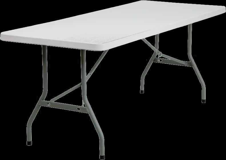 White Folding Table Isolated PNG