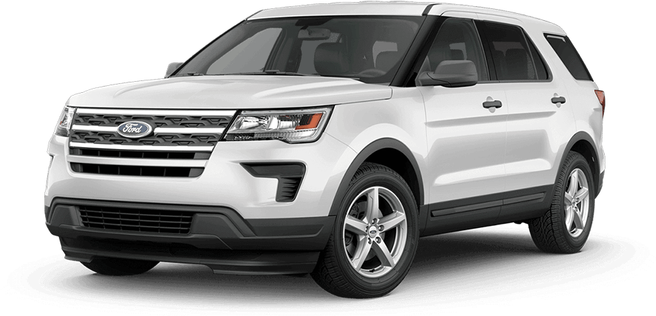 White Ford Explorer S U V2023 PNG