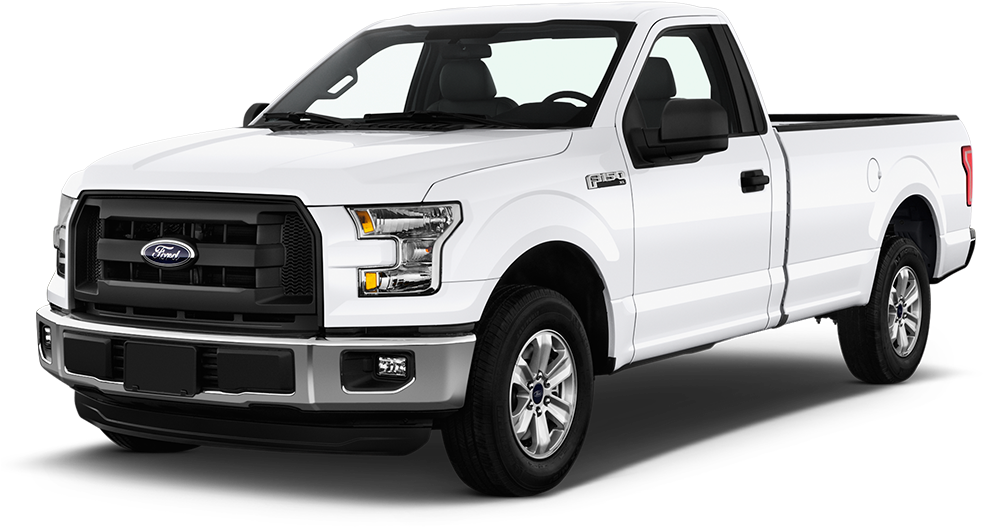 White Ford F150 Pickup Truck PNG