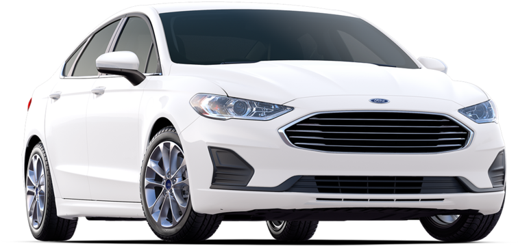 White Ford Fusion Side View PNG