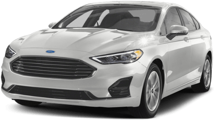 White Ford Fusion2020 Side View PNG