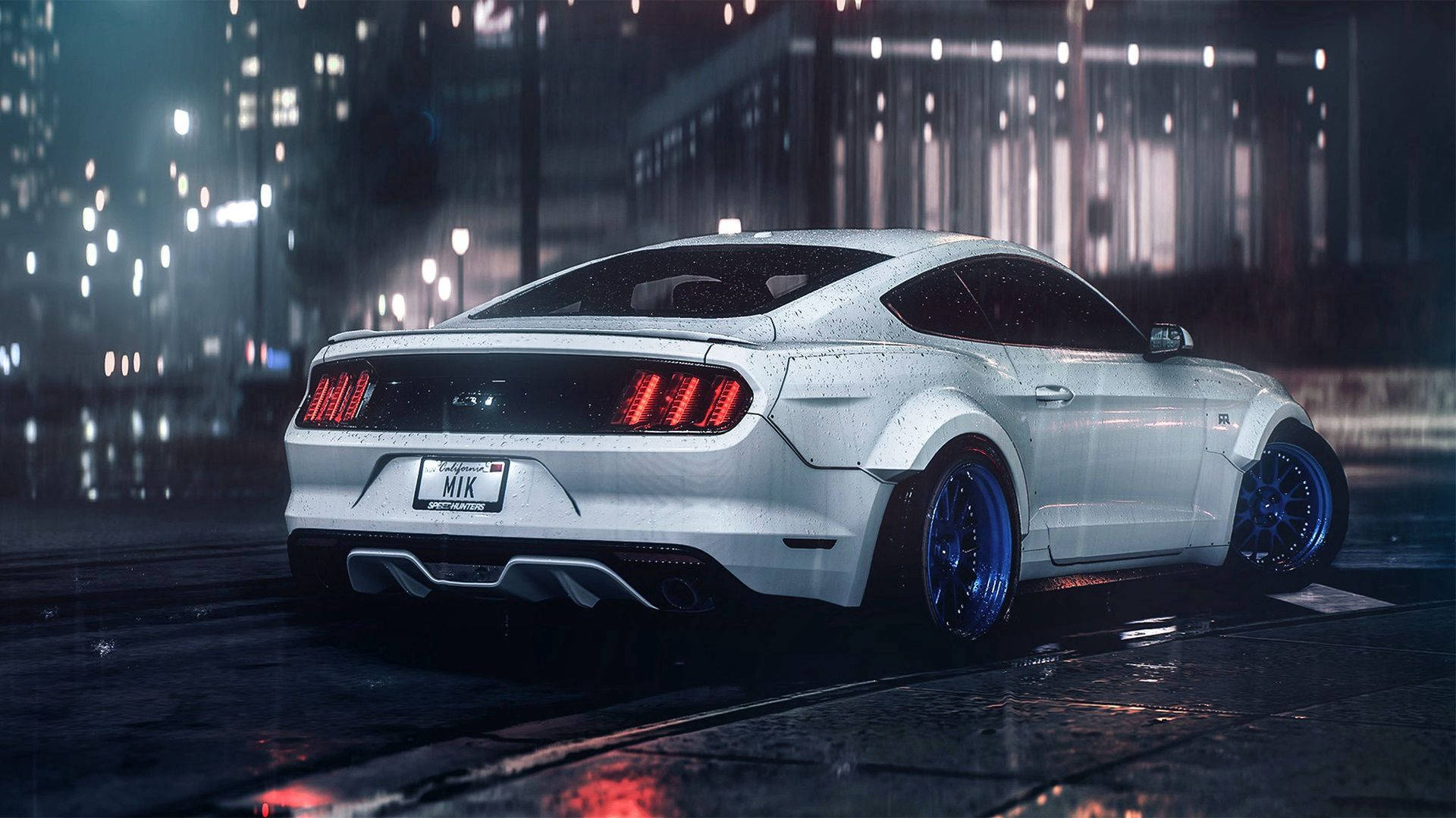Pristine White 2016 Ford Mustang GT Wallpaper