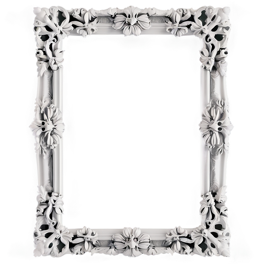 White Frame Png Axg28 PNG