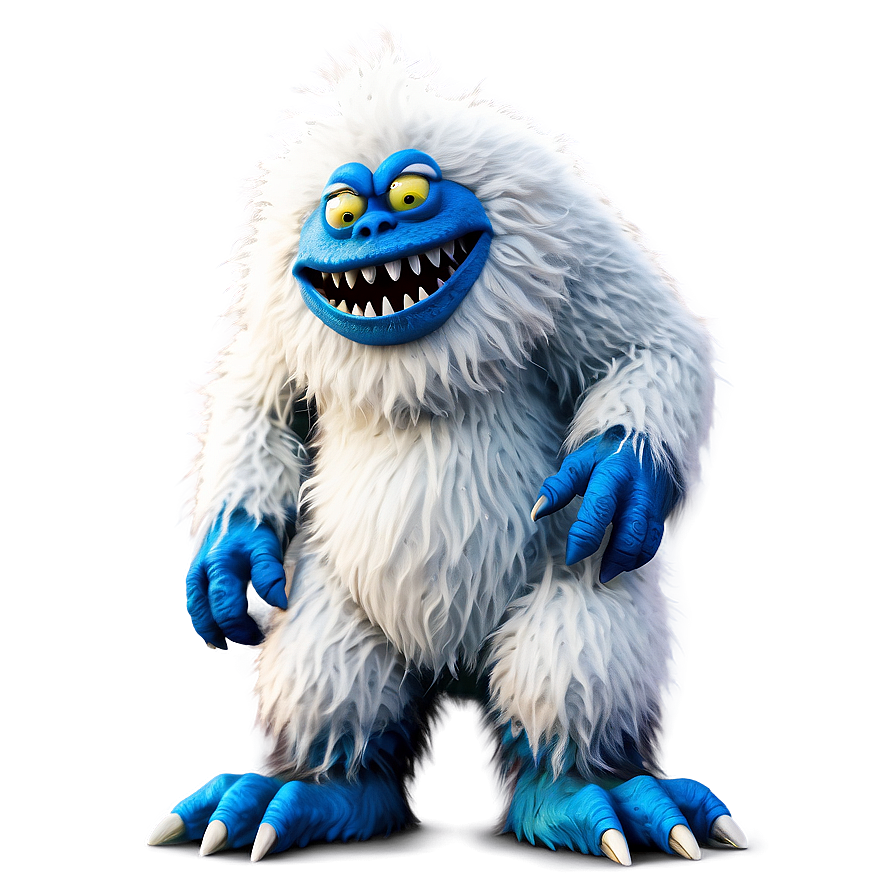 White Furry Monster Creature Png Vpc7 PNG