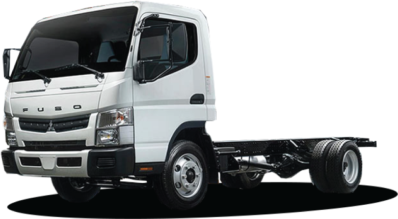 White Fuso Truck Cab Chassis PNG