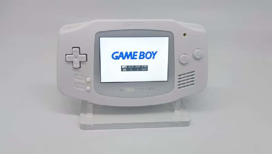 White Game Boy Advanceon Display Stand Wallpaper