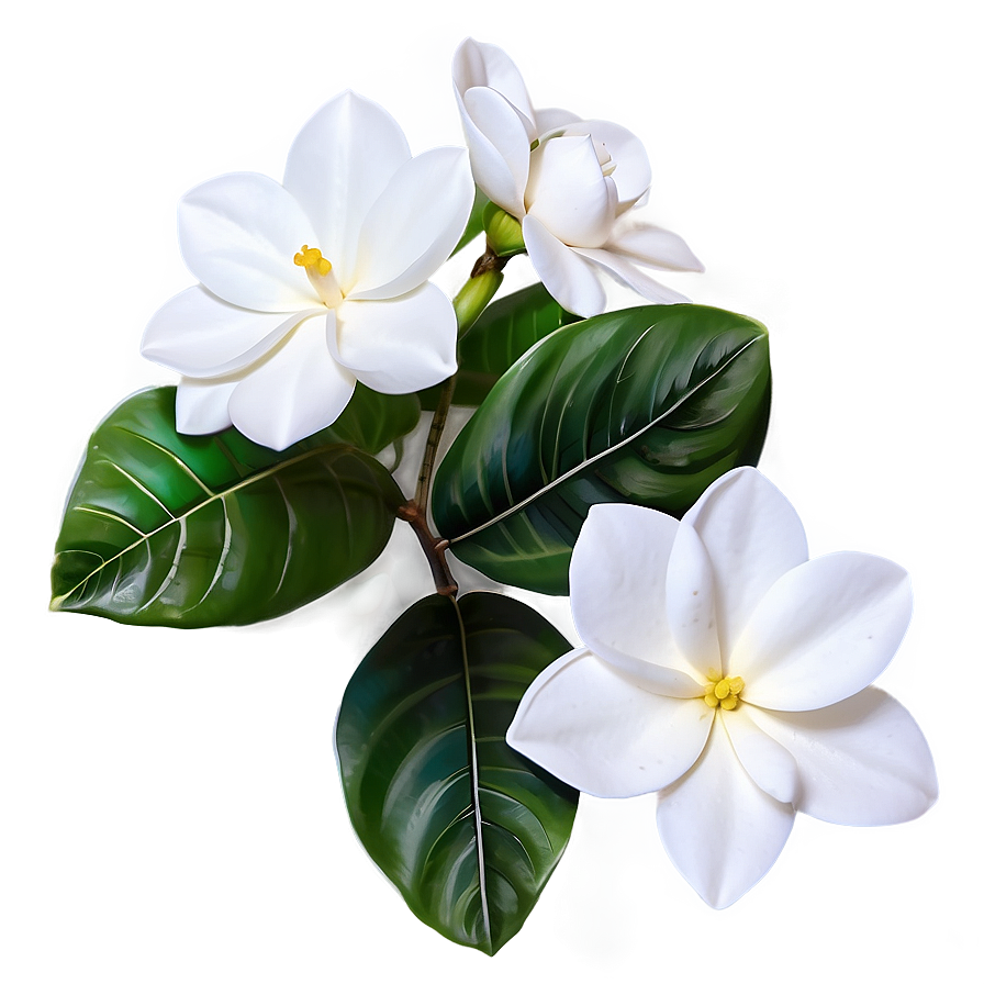 White Gardenias Flowers Png Phk PNG