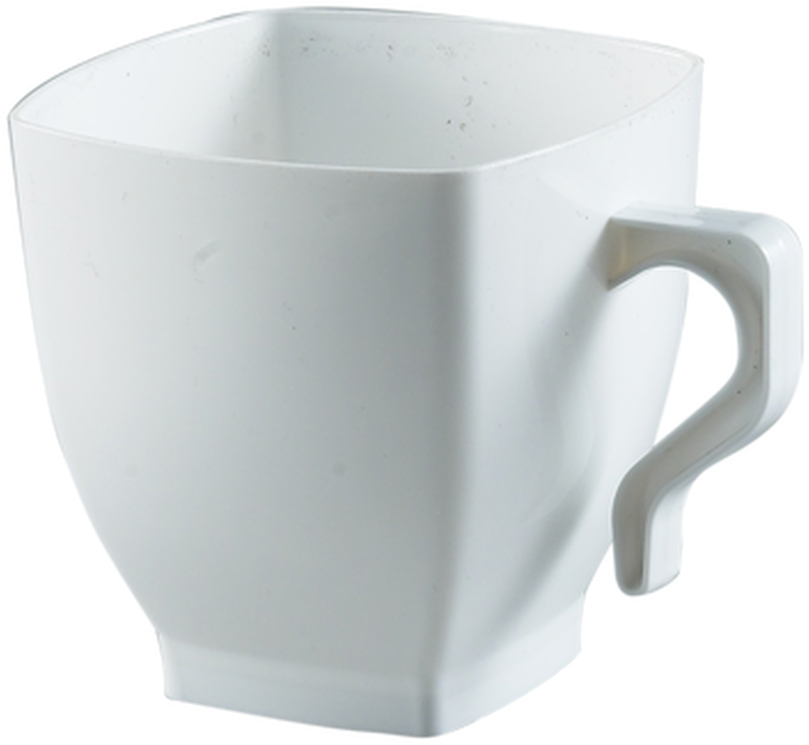 White Geometric Coffee Mug PNG