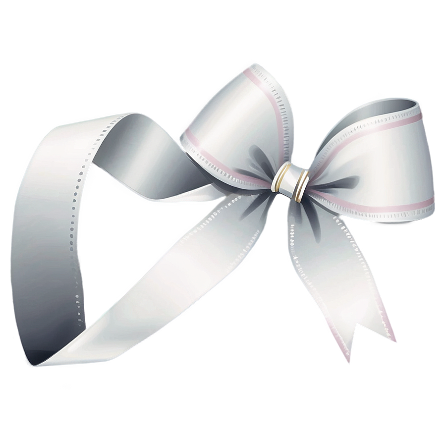 White Gift Ribbon Png 06242024 PNG