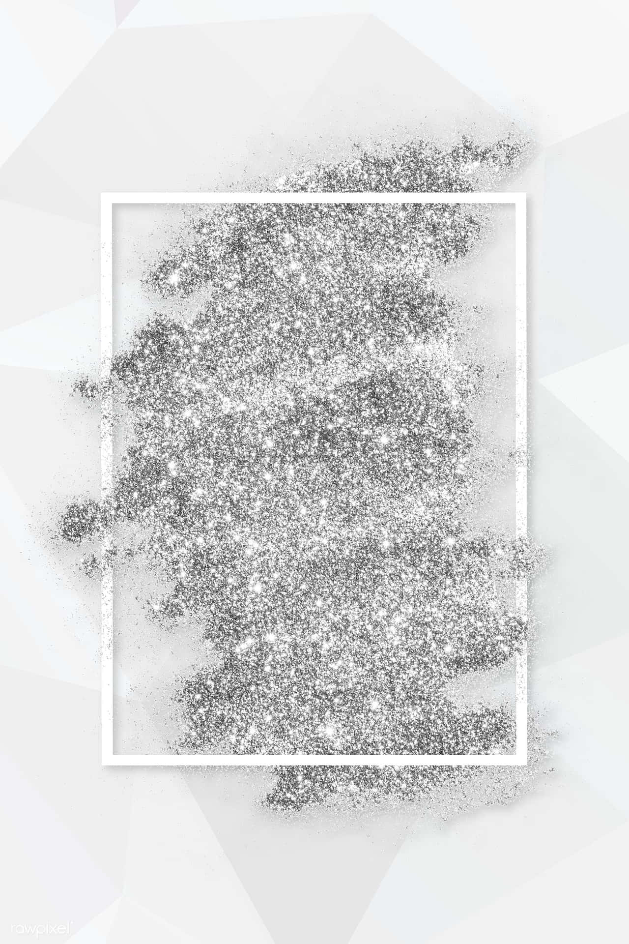 Et glimtende udstilling af hvid glimmer kastet i luften. Wallpaper